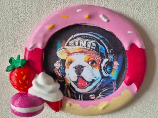 cadre photo macaron donut glace