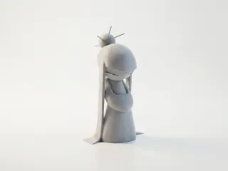 Lady In Robe Figurine Female Figure 3D Printable