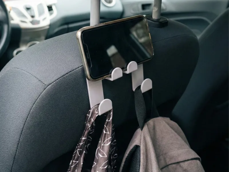 Multifunctional Car Headrest Hook & Phone Holder