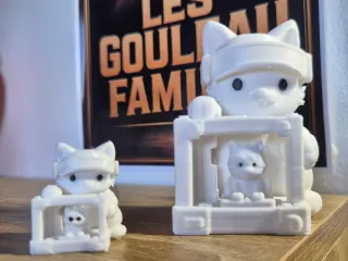 Decoration mini chat créateurs imprimante3d desk and screen