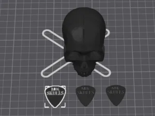 SKULL HOLDER FOR GUITAR PICKS - PORTA PÚAS.