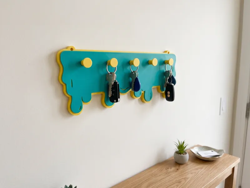 Liquid Drip Key Holder Wall Mounted