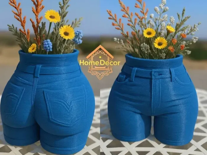 Jeans-Blumentopf