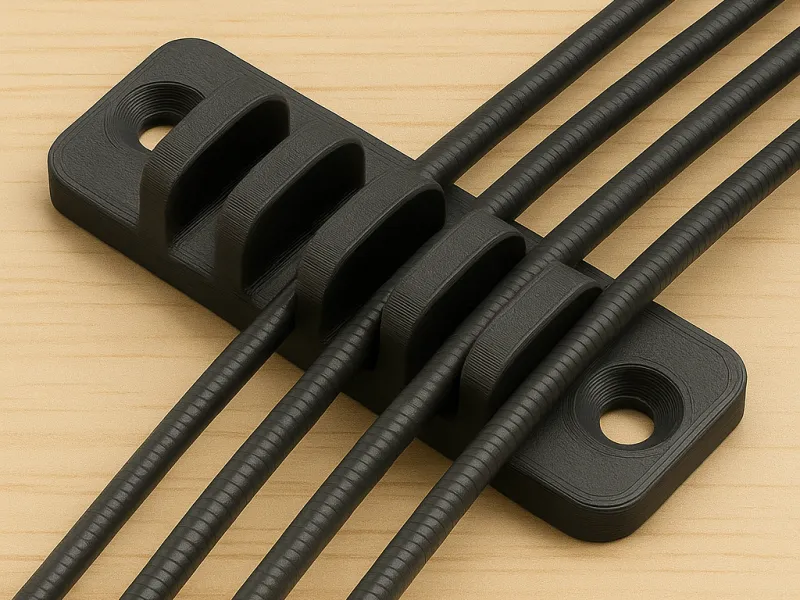 Multi-Slot-Kabelorganisator – 3D-druckbarer Schreibtisch-Kabelclip