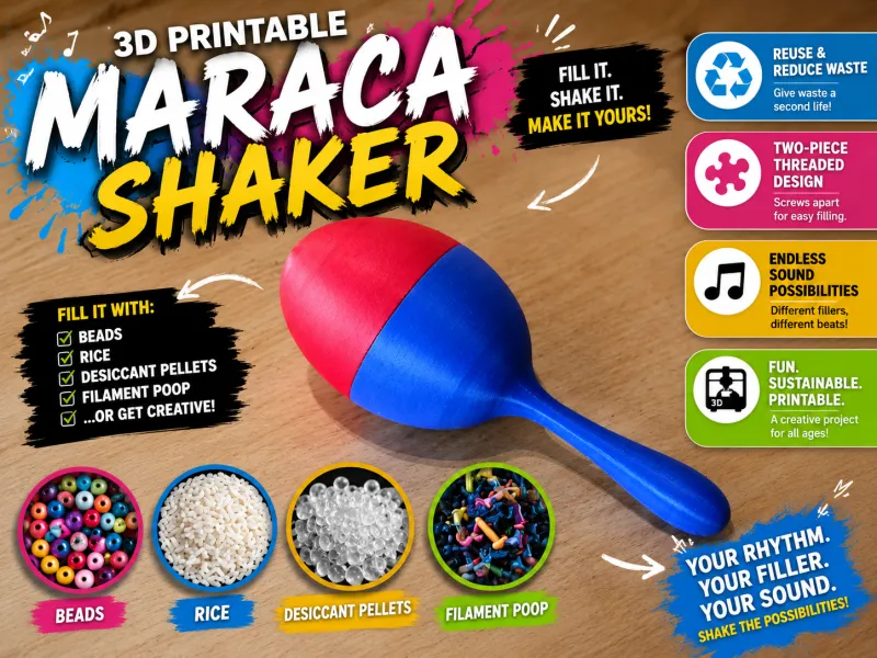 Maraca Shaker (filament poop shaker)