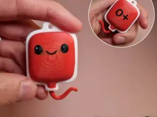 Blood Bag Keychain - Blood Type Tag