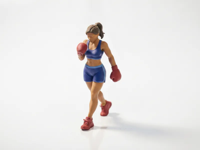 女拳击手运动女性手办 3D打印模型