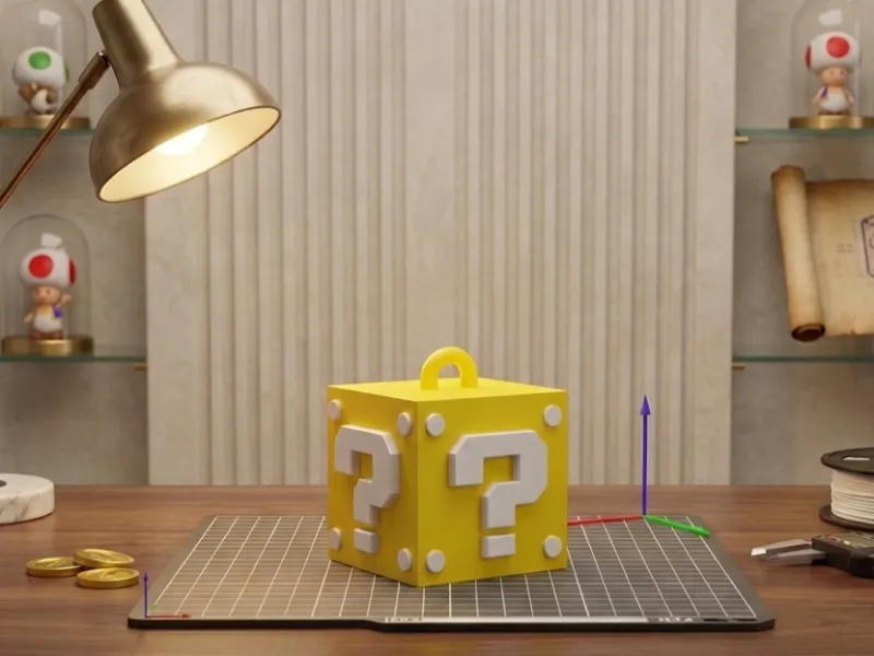 Super Mario Question Block - Keychain