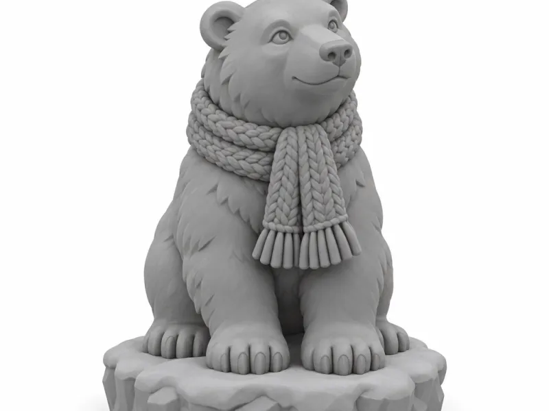 Orso polare con sciarpa