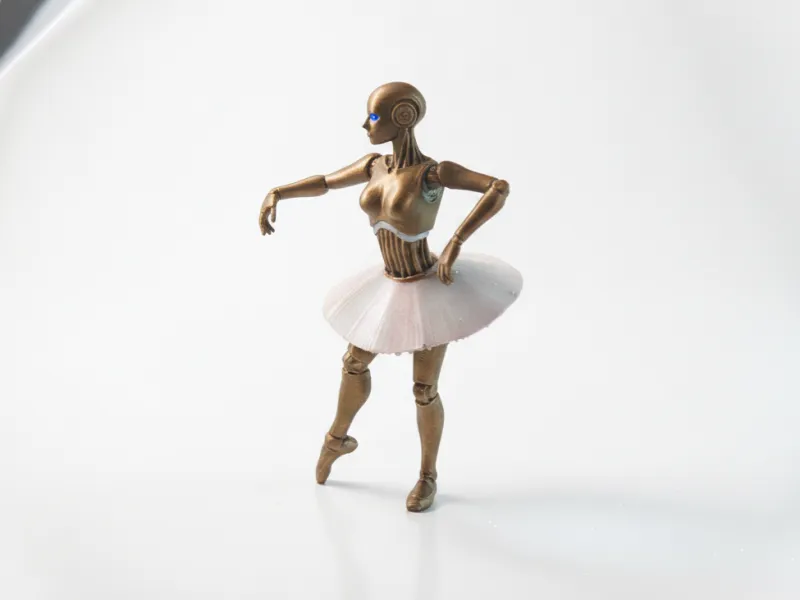 Robot Ballerina Figurine Female 3D Printable