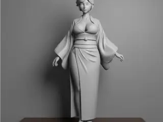 Asian girl in a kimono