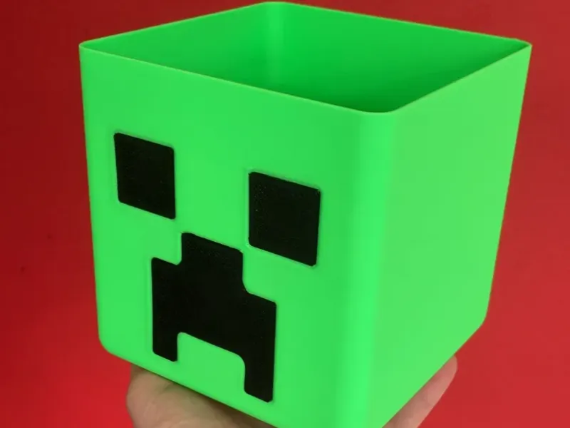 Caixa inspirada no Creeper do Minecraft (caixa de pipoca)