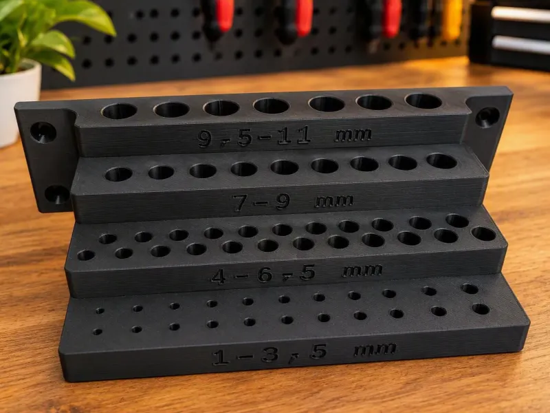 Wall-mounted drill bit holder_PLA Matte or PETG