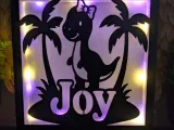 Personalized Nursery Nightlight 'Joy' - Interchangeable Plat-0