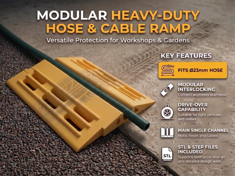 Rampa modular de servicio pesado para mangueras y cables