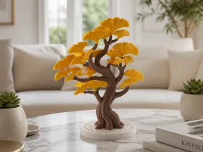 Ginkgo Tree Sculpture - Elegant Home Decor Piece