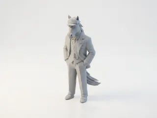 Dapper Bojack Horseman Figure Cartoon 3D Printable