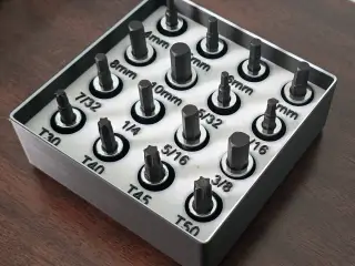 3/8 drive Hex and star socket sorage