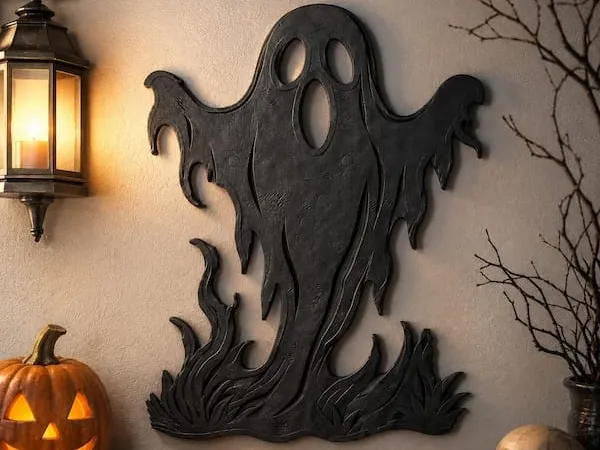 Ghost Wall Decor STL | Halloween Decoration