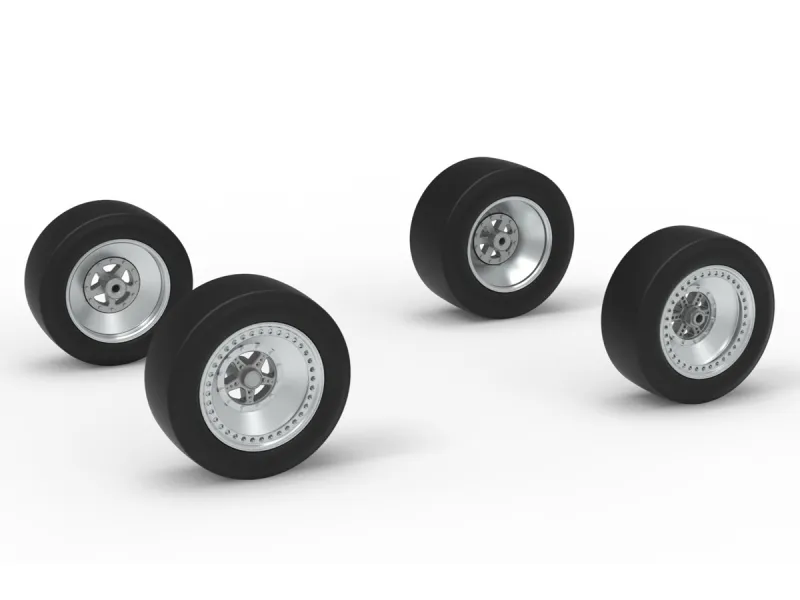 Wheel Set of Three Quarter Midget Scale 1:25