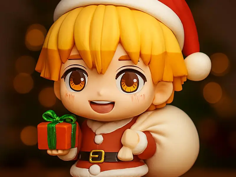 Chibi Navideño Zenitsu Agatsuma