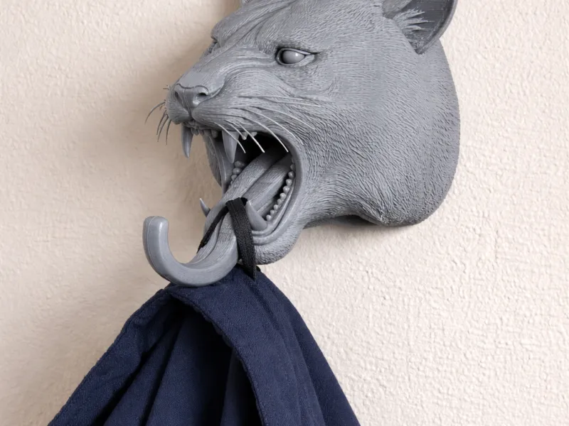 Tiger Head Wall Hanger Coat and Key Holder Hook