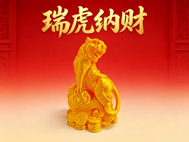 Tigre Portafortuna Ruyi dei Dodici Segni Zodiacali