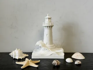 海浪灯塔 翻涌的海浪形态
