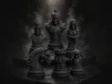 Skull Chess Set – 3D Printable Dark Fantasy Chess Pieces-0