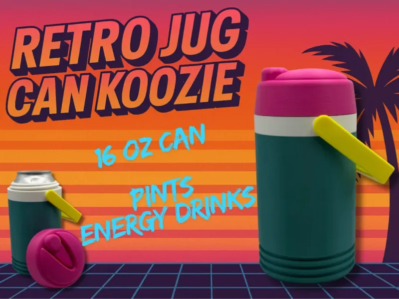 Capa isolante retrô para latas em formato de jarro