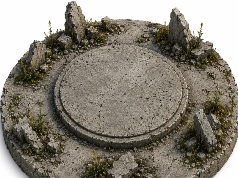 Concrete Ruins Display Base
