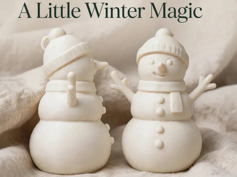 Snowman Duo, Set of 2 Holiday Decor, Christmas Ornament