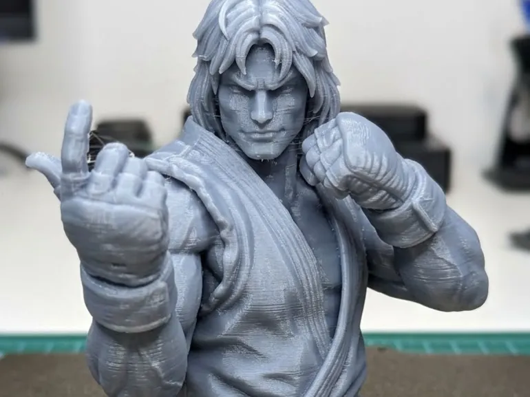 Ken Bust STL Street Fighter Sculpture 3D Print Model