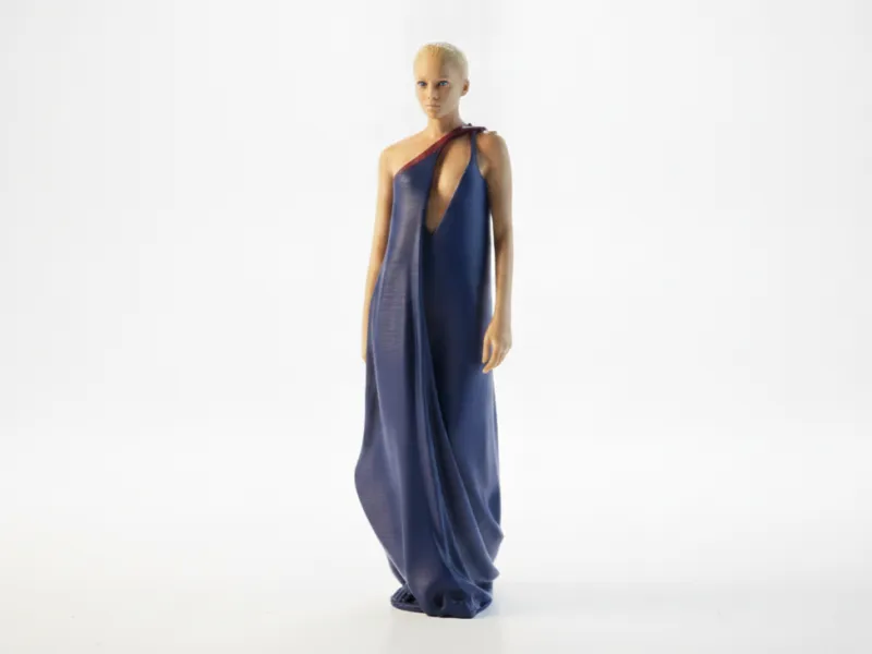 Stylish Lady Gown Figurine Female Figure 3D Printable