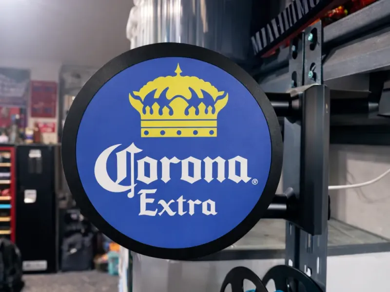Corona Pub Sign – 2-Sided 3D Printed Garage