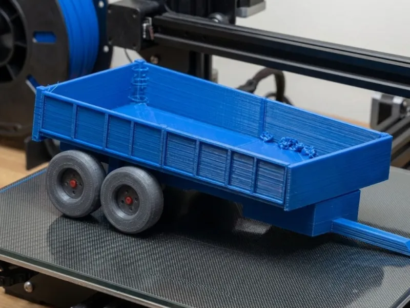Mavi Damperli Römork Modeli