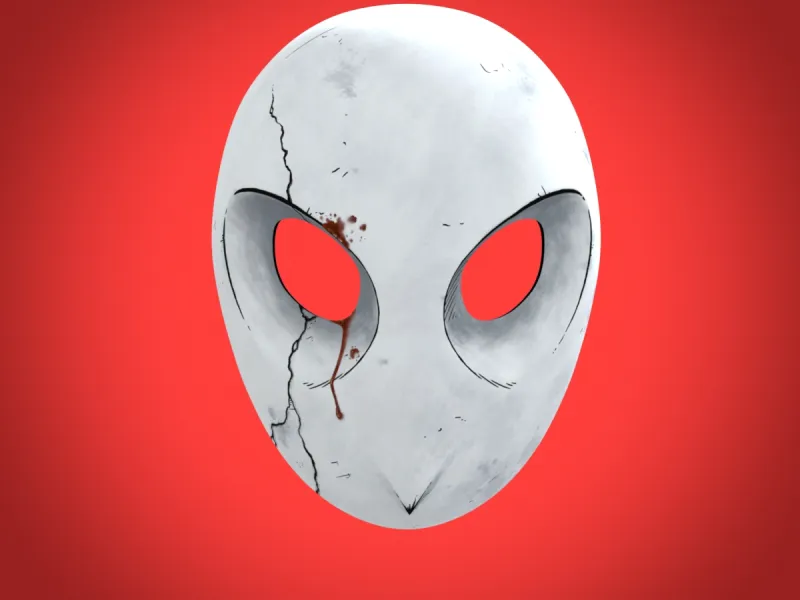 Weeping Cracked Mask 3D Printable Model