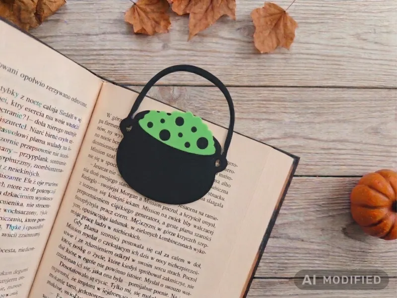 🧙 Cadı Kazanı Halloween Yer İşareti (Ürkütücü 3D Baskı) 🎃