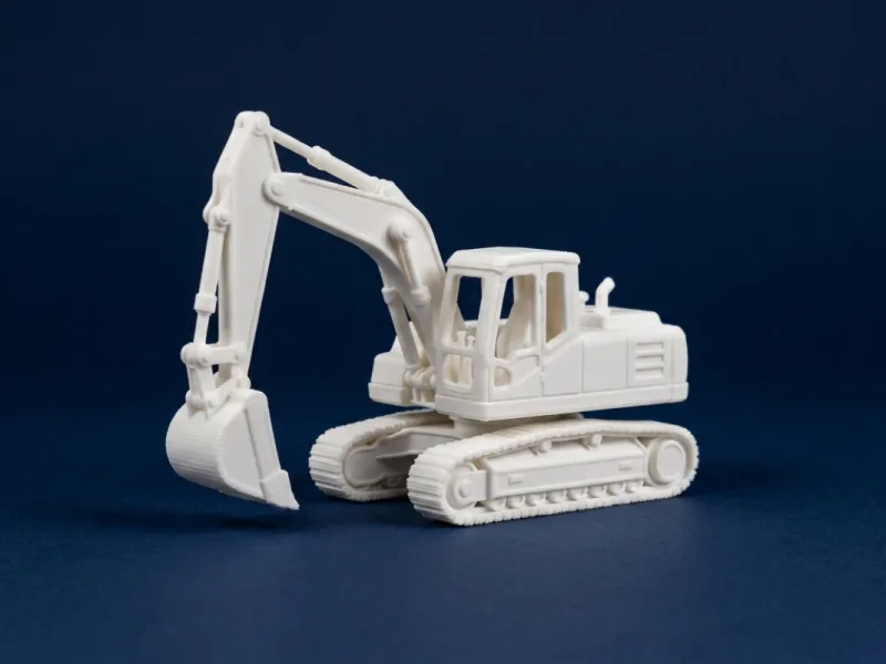 Modelo 3D de vehículo de construcción excavadora de orugas
