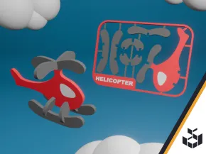 Cute Helicopter Kit Card | CFS Ready