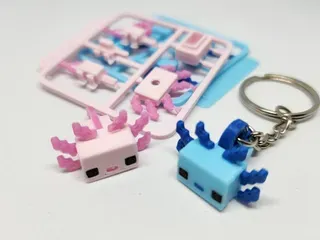 Minecraft Axolotl mini figure / Kit card