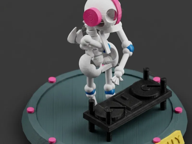8 DJ Skelly com Toca-discos