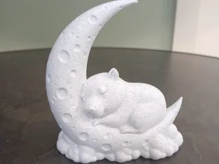 Sleeping Capybara on Crescent Moon