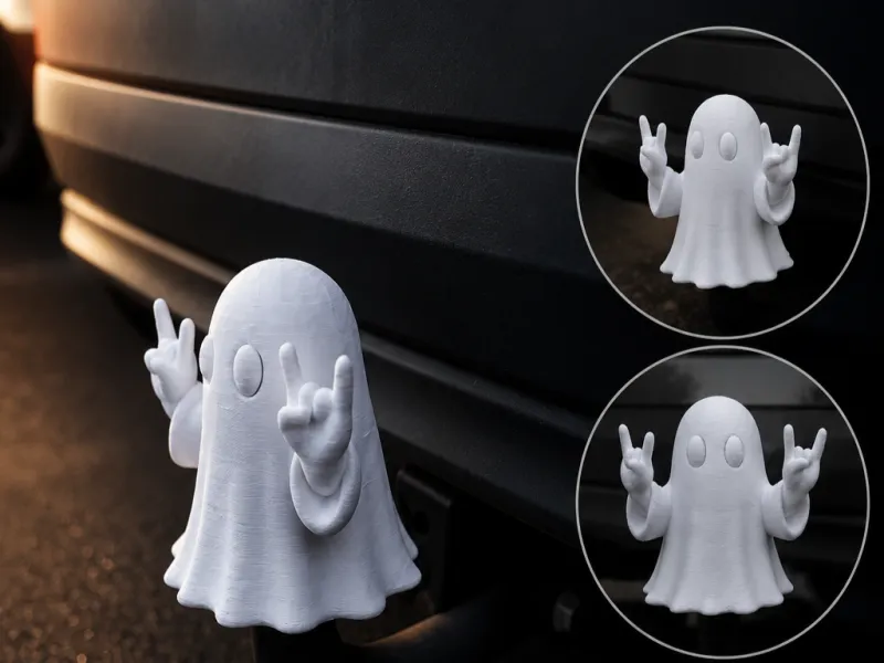 Rock N Roll Ghost Hitch Cover