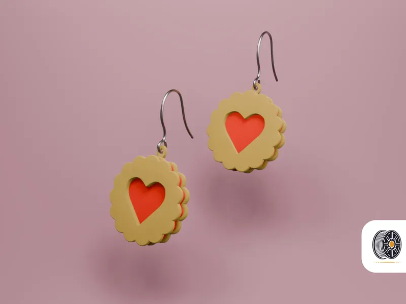 Biscuit Bliss | A heart shaped biscuit earring gift