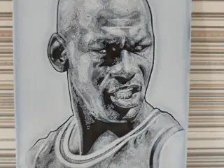 Hueforge portrait of Michael Jordan