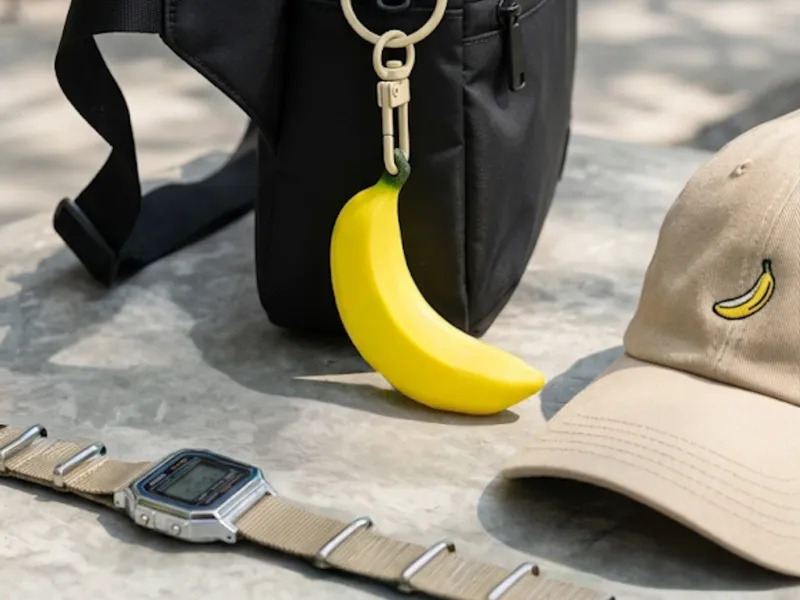 Banana Charm Keychain 🍌