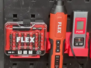 Flex screwdriver, rangefinder and bits set square hole mount