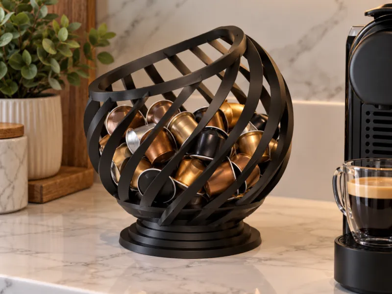 Modern Spiral Nespresso Capsule Holder | Coffee Pod Storage