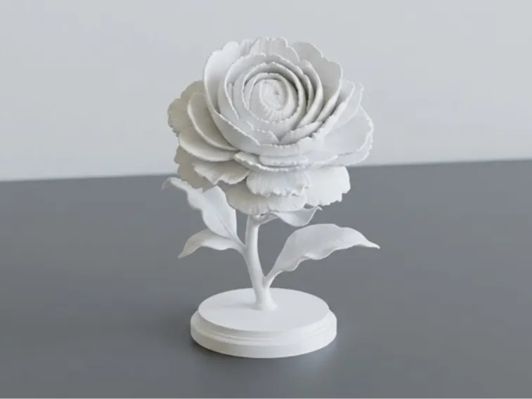 Peony on Stand - Decorative Floral Model